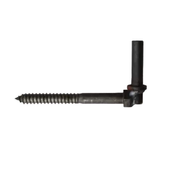 Lag Screw Gate Hinge- Black Pair