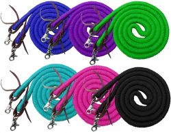 8ft Braided Soft Polyester Barrel Reins