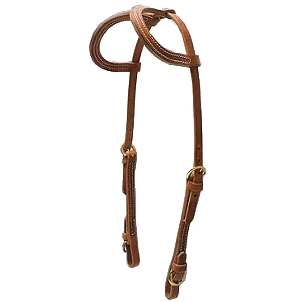 Têtière à double oreillette coulissante avec extrémités à boucle