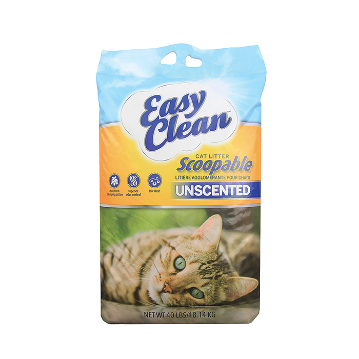 Easy Clean Scoopable Litter Unscented 40lb