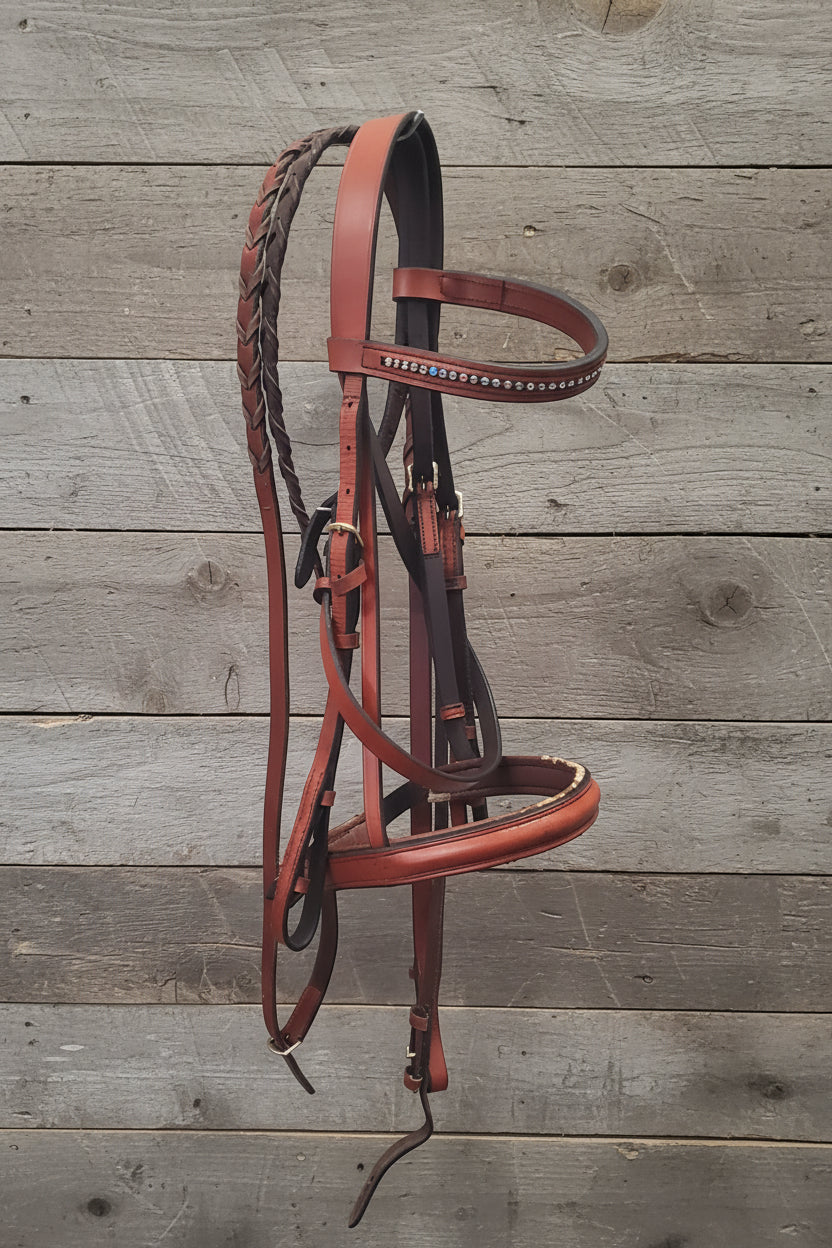 Rainbow Crystal Bridle w/Reins