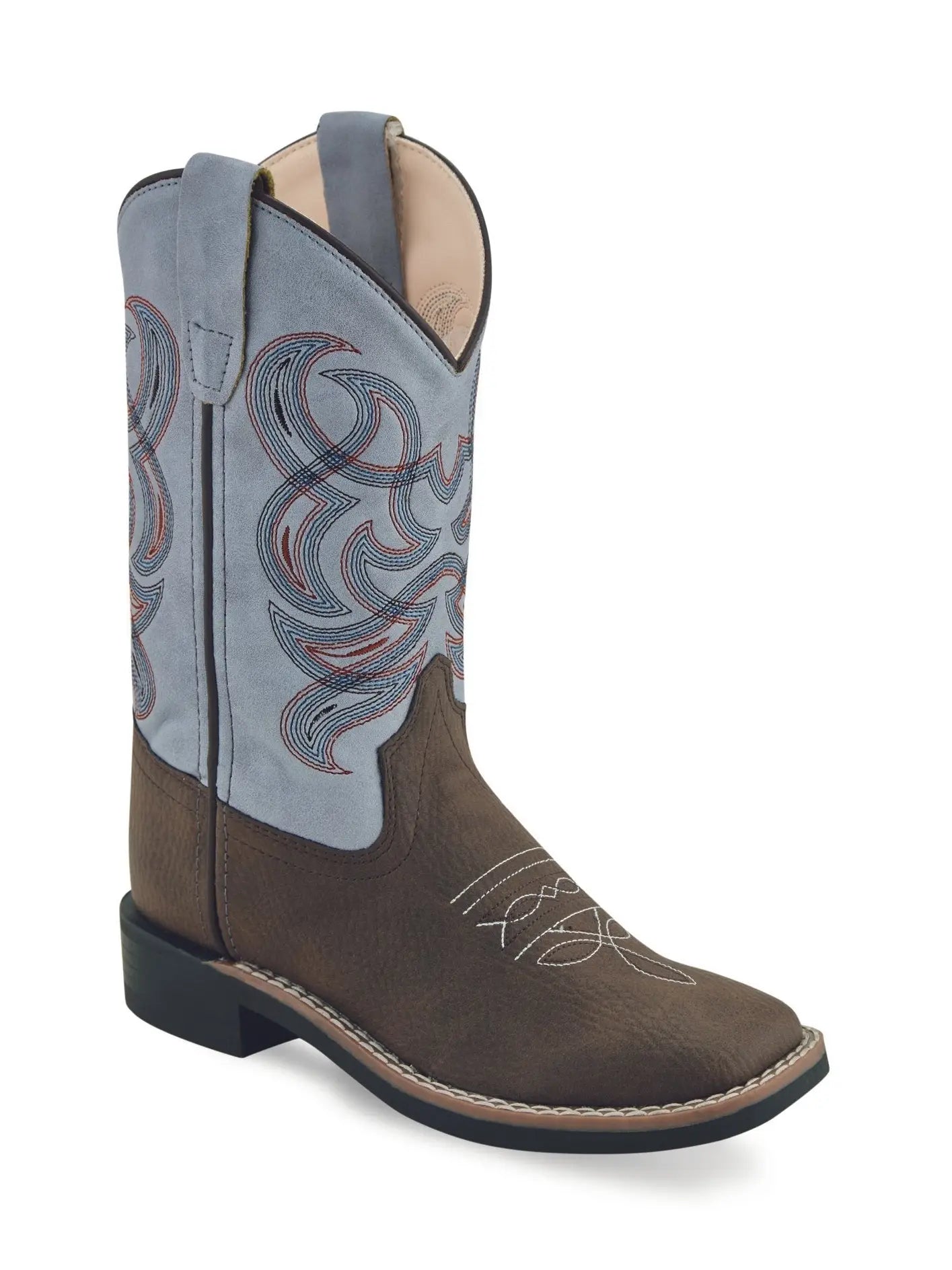 Old West Children's Thunder Brown & Sky Blue Boot