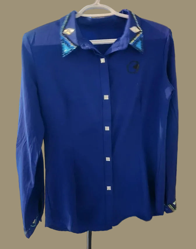 Chemise de chemin de fer bleu royal