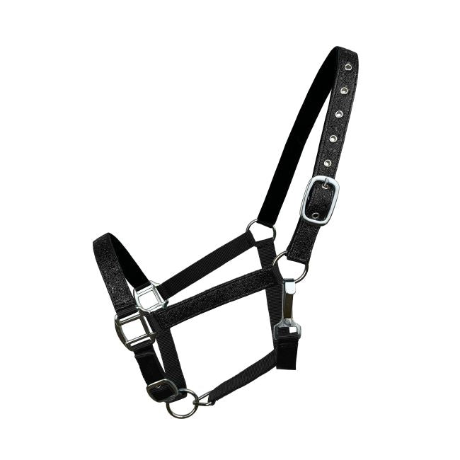 Black Glitter Halter-Full