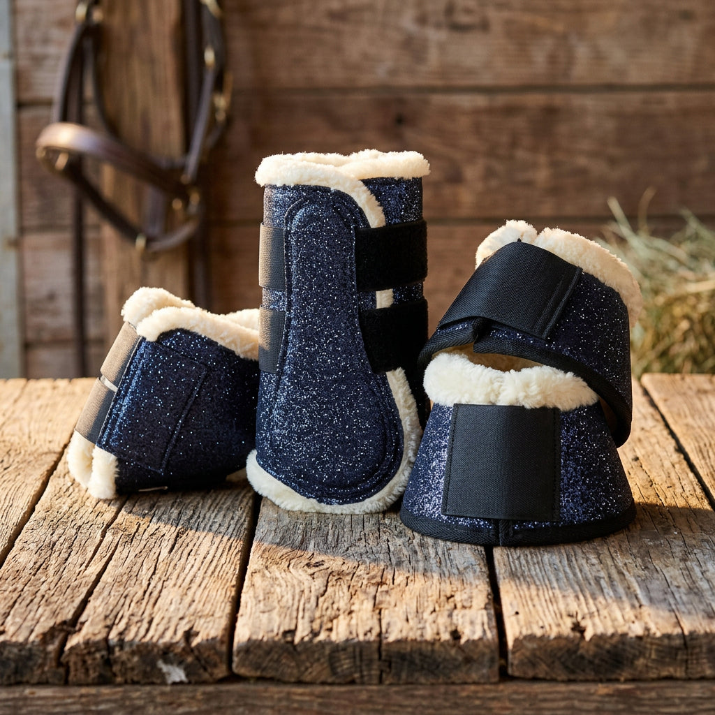 Ensemble de bottes à paillettes et de bottes cloche