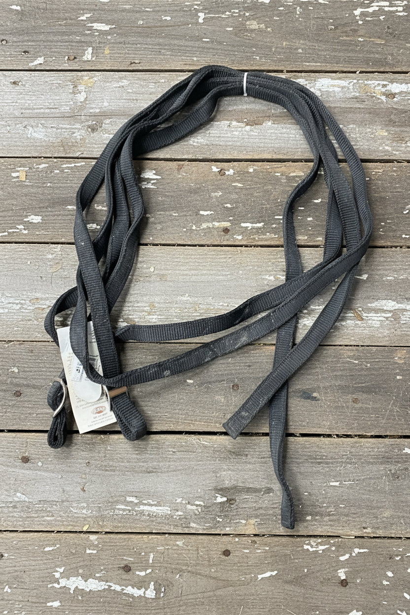 Black Weaver Nylon Split Reins