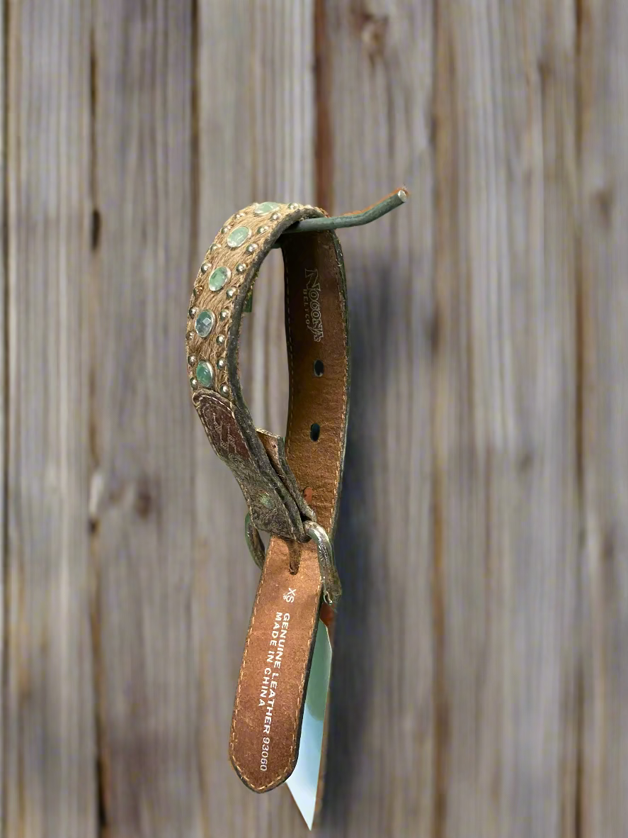 Nocona Cowhide & Crystal Collar
