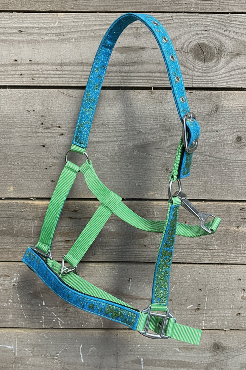 Blue/Green Sparkle Halter-Full