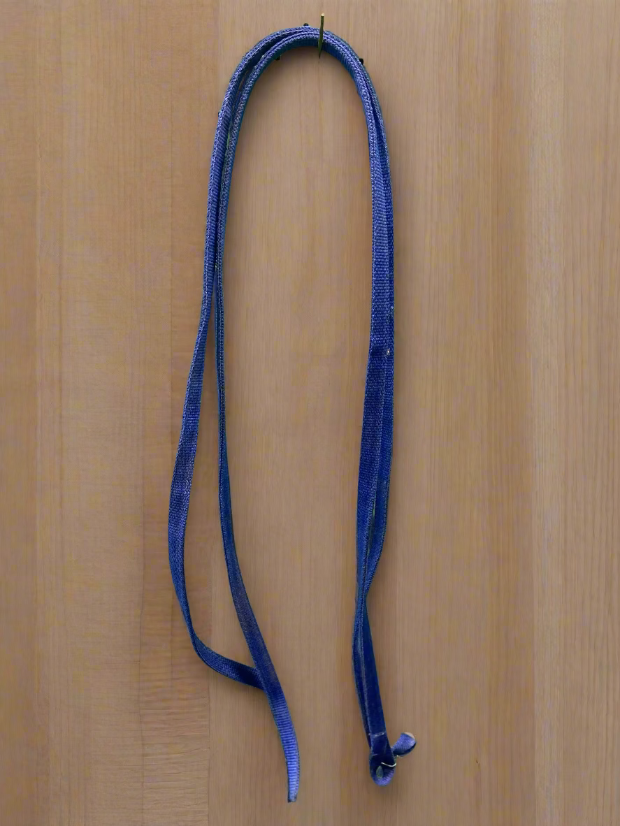 Blue Nylon Split Reins