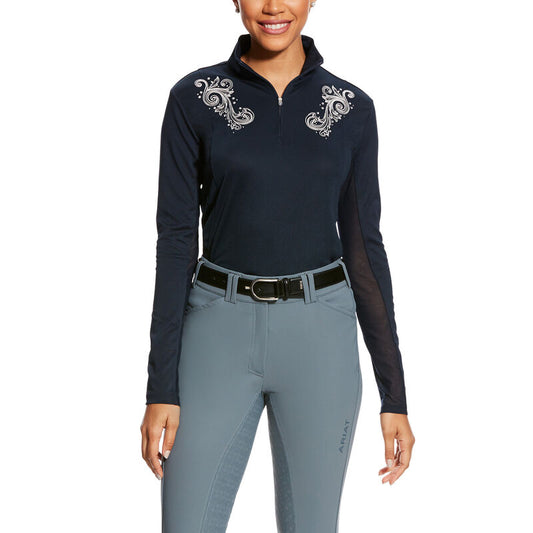 Ariat Piaffe Sunstopper Long Sleeve-White