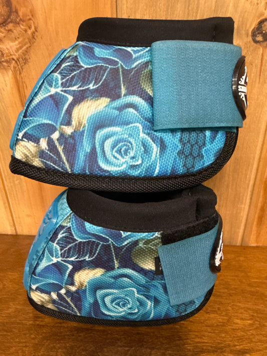 Turquoise Rose Bell Boots