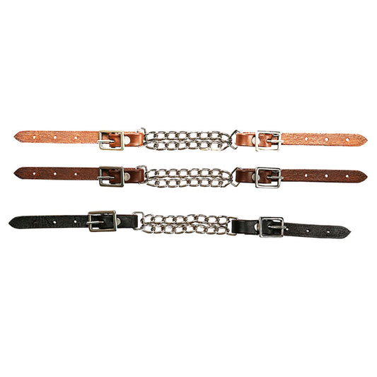 Argentina Cow Leather Double Chain Curb Strap