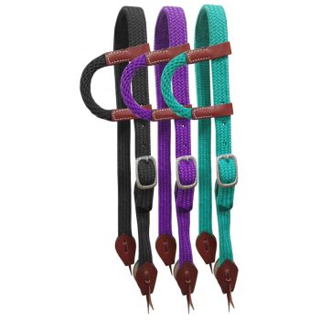 Nylon One Ear Headstall w/Leather Accents