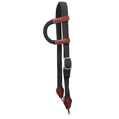 Nylon One Ear Headstall w/Leather Accents