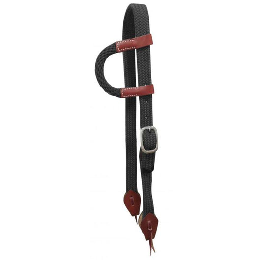Nylon One Ear Headstall w/Leather Accents