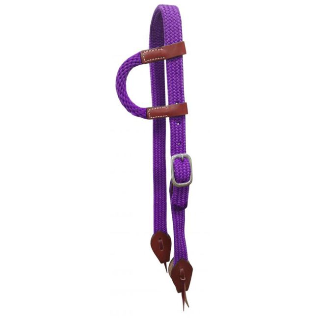 Nylon One Ear Headstall w/Leather Accents