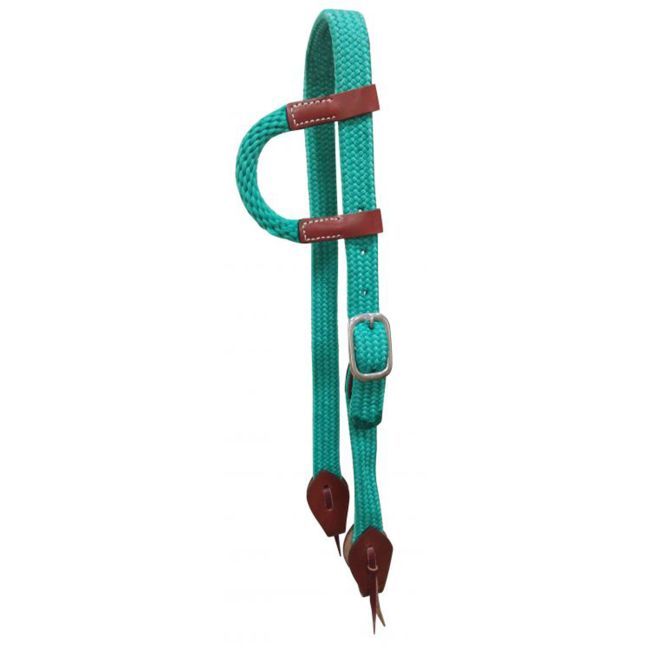 Nylon One Ear Headstall w/Leather Accents