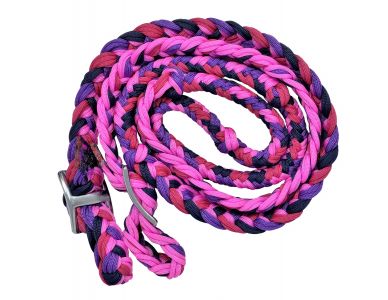 Nylon Braided Barrel Reins w/Snaps