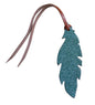 Glitter Feather Tie On Saddle Charm