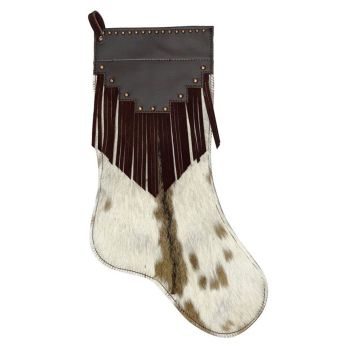 Bas en cuir de vachette avec franges