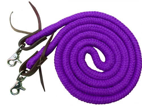 8ft Braided Soft Polyester Barrel Reins