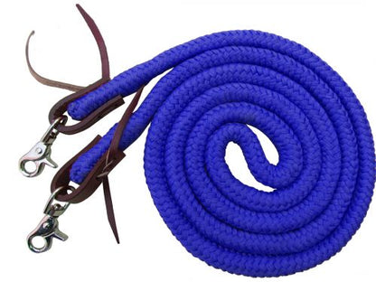 8ft Braided Soft Polyester Barrel Reins