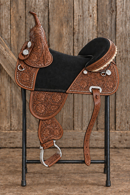 15" Hilason Treeless Barrel Saddle