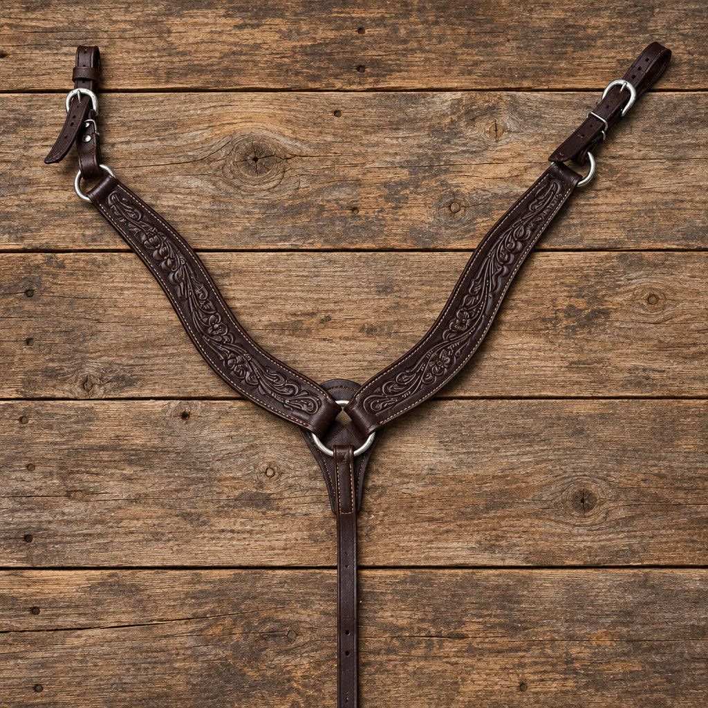 Floral Tooled Breastcollar