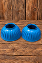 Blue Rubber Bell Boots- Small
