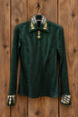 Gorgeous Emerald Green Jewel Show Shirt