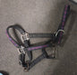 Black with Red Aztec Nylon Halter-Full