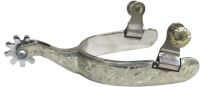Engraved Silver Overlay Spurs