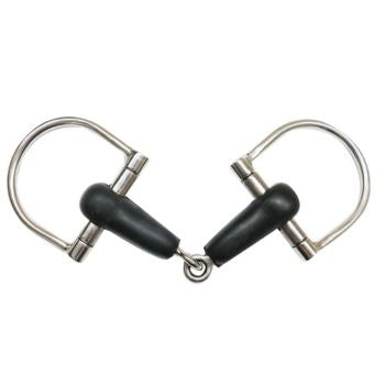 4" Rubber D-Ring Snaffle