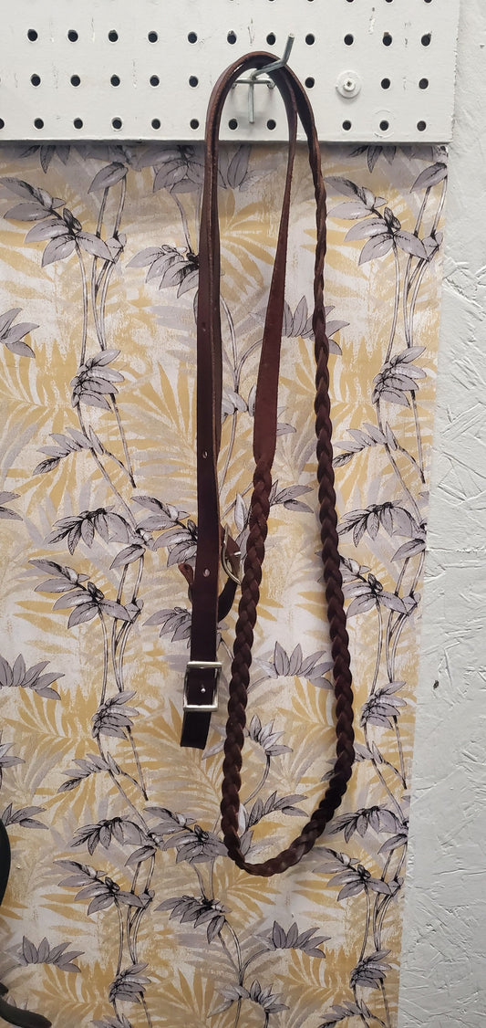 Leather Braided Barrel Reins