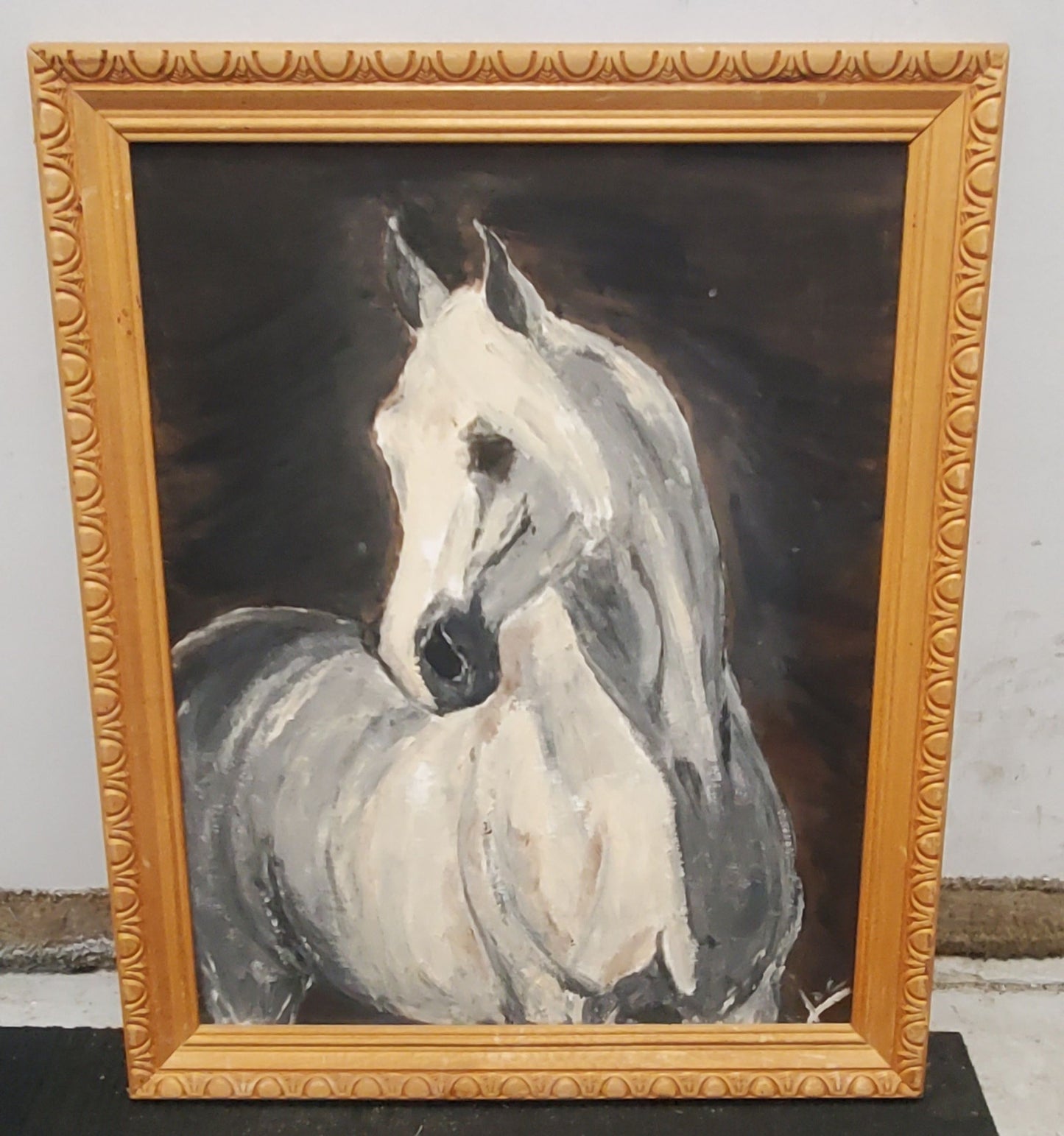 Grey Horse on Acrylic