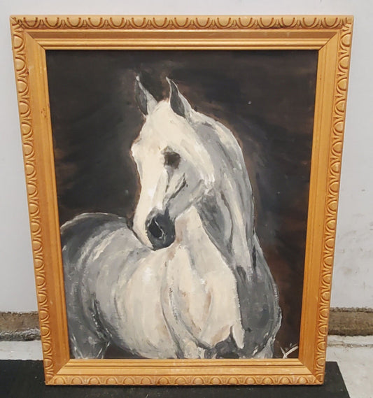 Grey Horse on Acrylic
