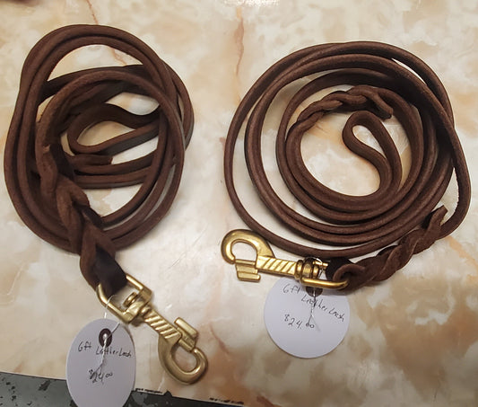 6ft Leather Leash