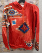Orange Geometric Hoodie