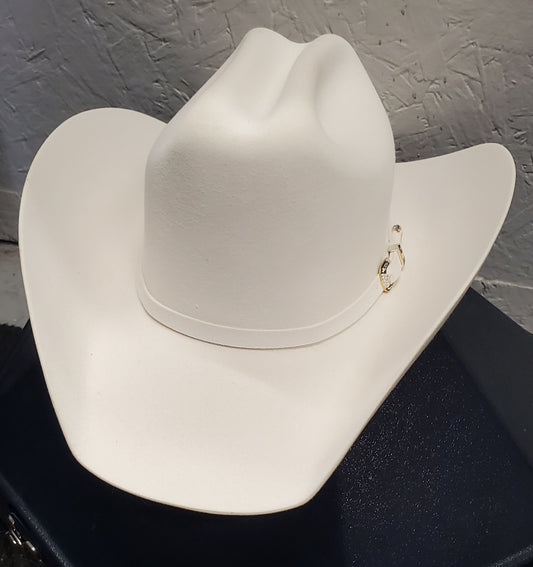 White Cowboy Hat w/Hat Can