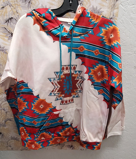 Aztec Print Hoodie