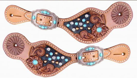 Ladies Turquoise Stone Spur Straps