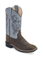 Old West Children's Thunder Brown & Sky Blue Boot