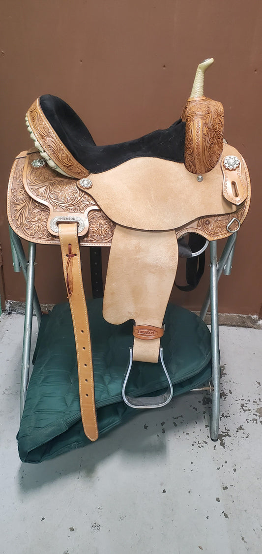 14" Hilason Flex Tree Barrel Saddle