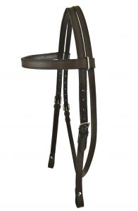 Dark Oil Headstall w/Reins