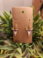Boucles d'oreilles tête de taureau - Couronne de fleurs