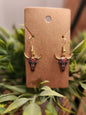 Bull Skull Earrings- Sugar Skull