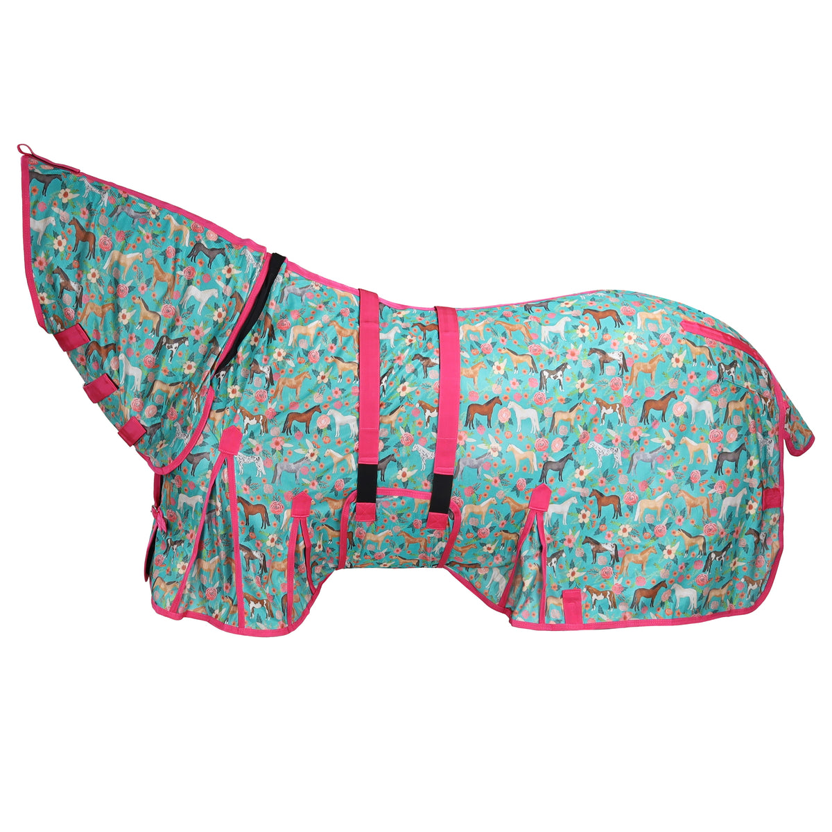 Pasture Posies Fly Sheet w/Removable Neck- 72" ONLY
