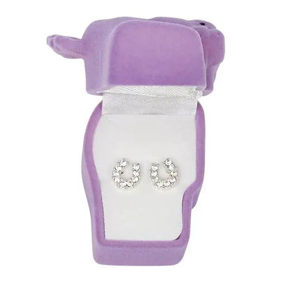 AWST Rhinestone Horseshoe Earrings