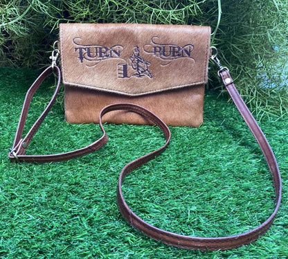 Klassy Cowgirl Hair on Cowhide "Turn & Burn" Crossbody Bag