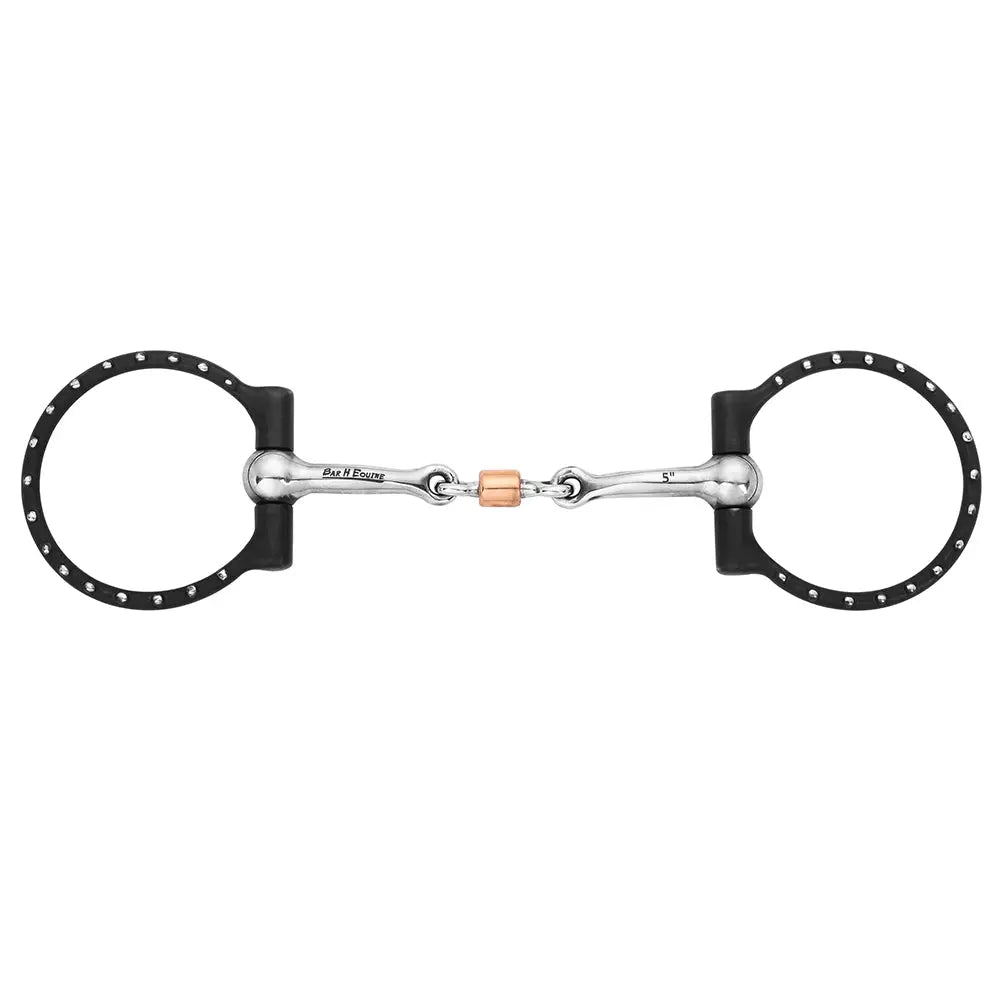 Silver Dot D-Ring Snaffle w/Copper Roller